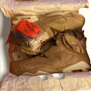 Air Jordan 6 Retro Travis Scott British Khaki Mens 12